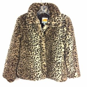 C&C California Leopard Faux Fur Coat